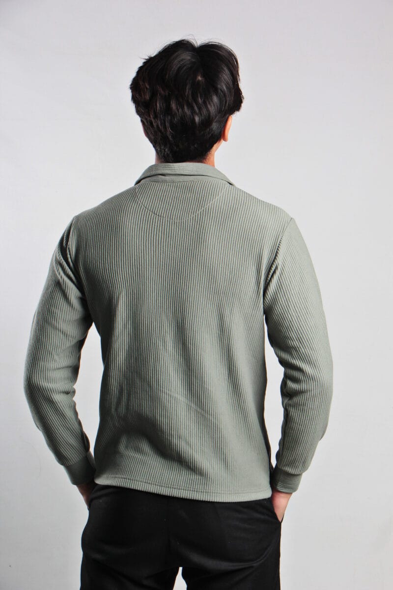 Light Olive Textured Shirt -1