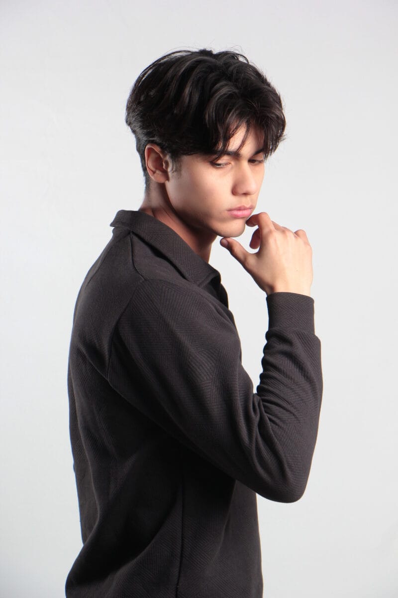 Textured Black Full sleeves Shirt 2