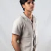 Beige Ottoman Cuban Collar Shirt