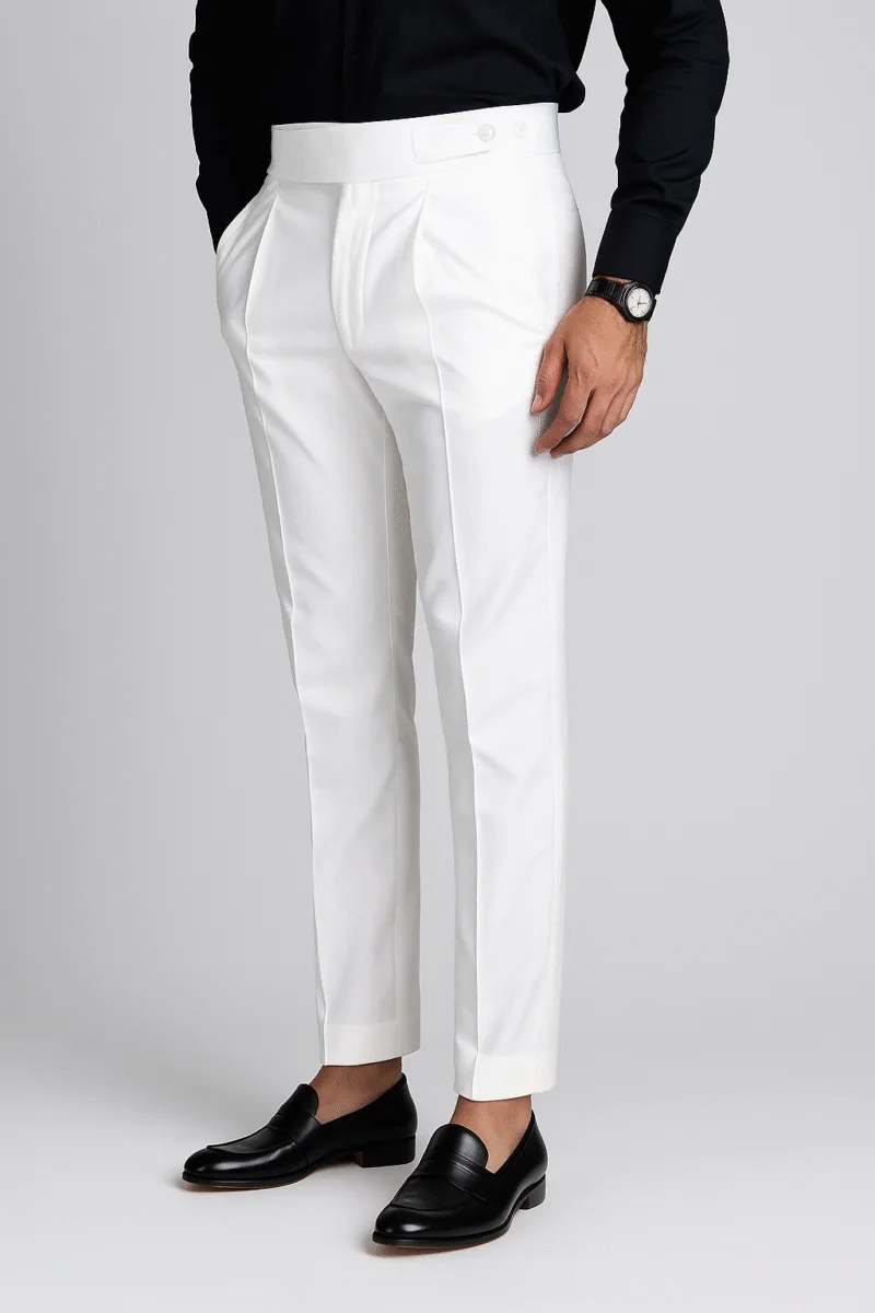 Pearl White Gurkha Pants